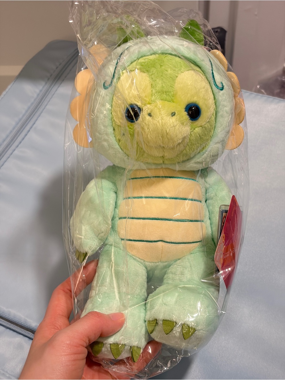 HK Disneyland mint green dragon Olumel plush